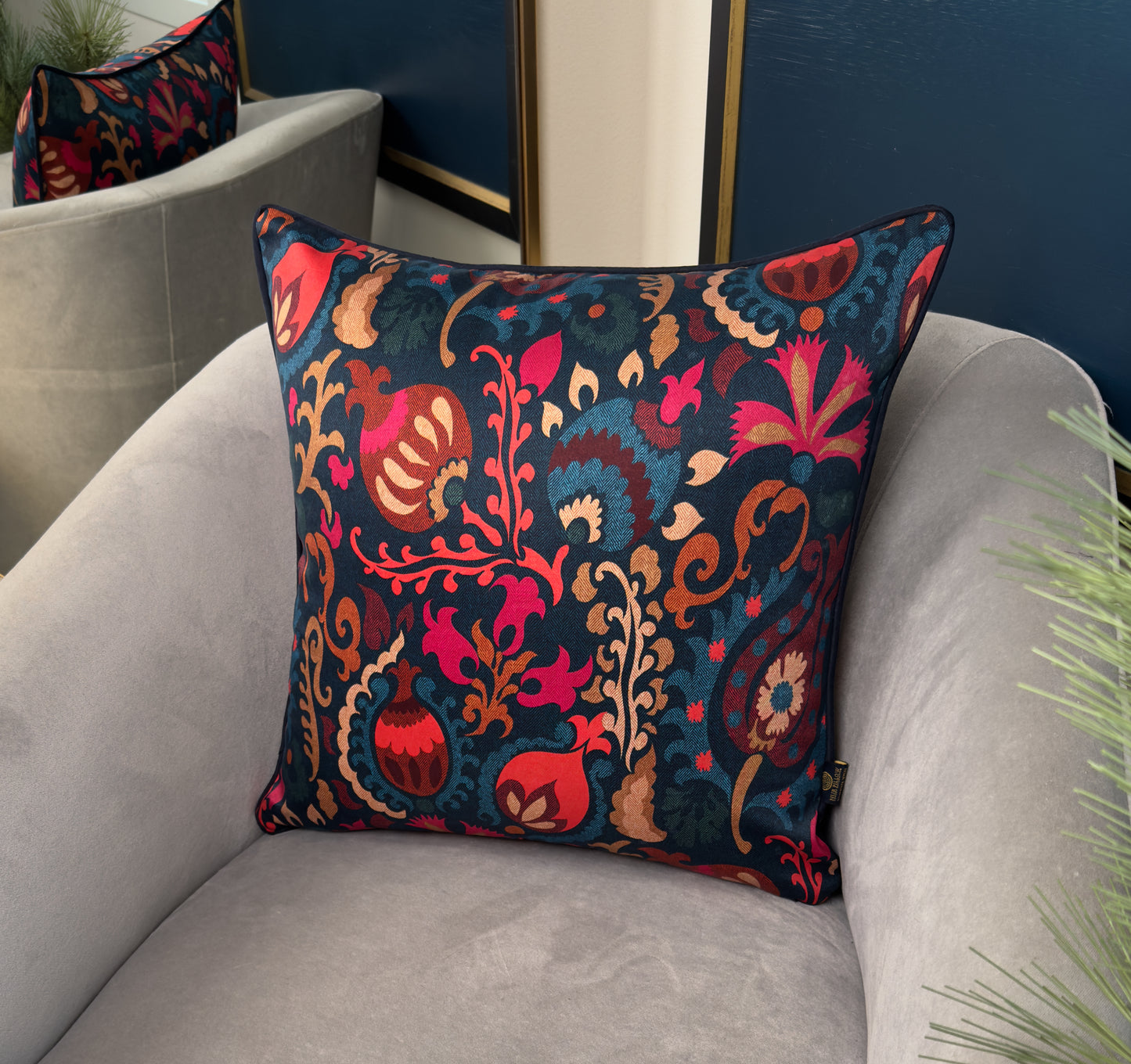 Azure Blossom (Cushion Cover)