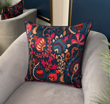 Azure Blossom (Cushion Cover)