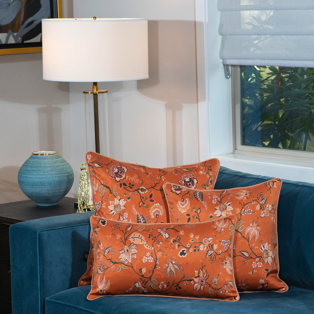 Navy and orange cushions best sale